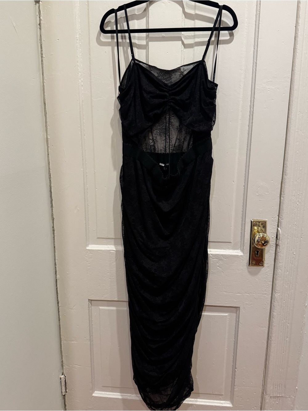 For Love and Lemons, Black Lace Evening Dress, 2X